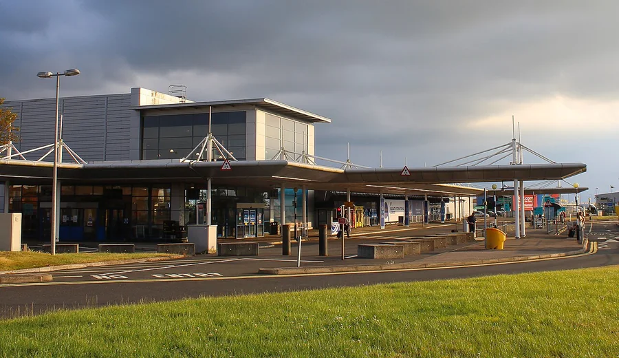 Main terminal entrance at Belfast International Airport