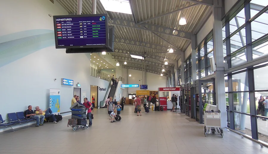 Passenger terminal interior at London Southend Airport