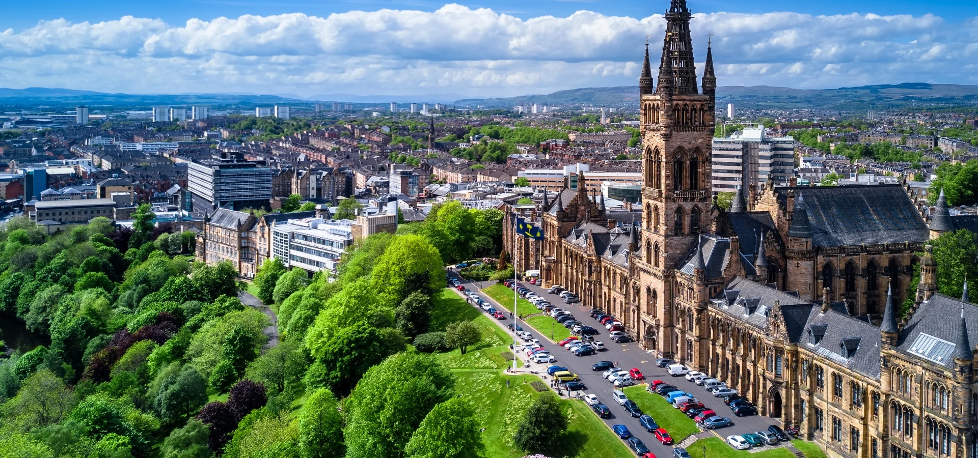 Glasgow city buildings beside the River Clyde