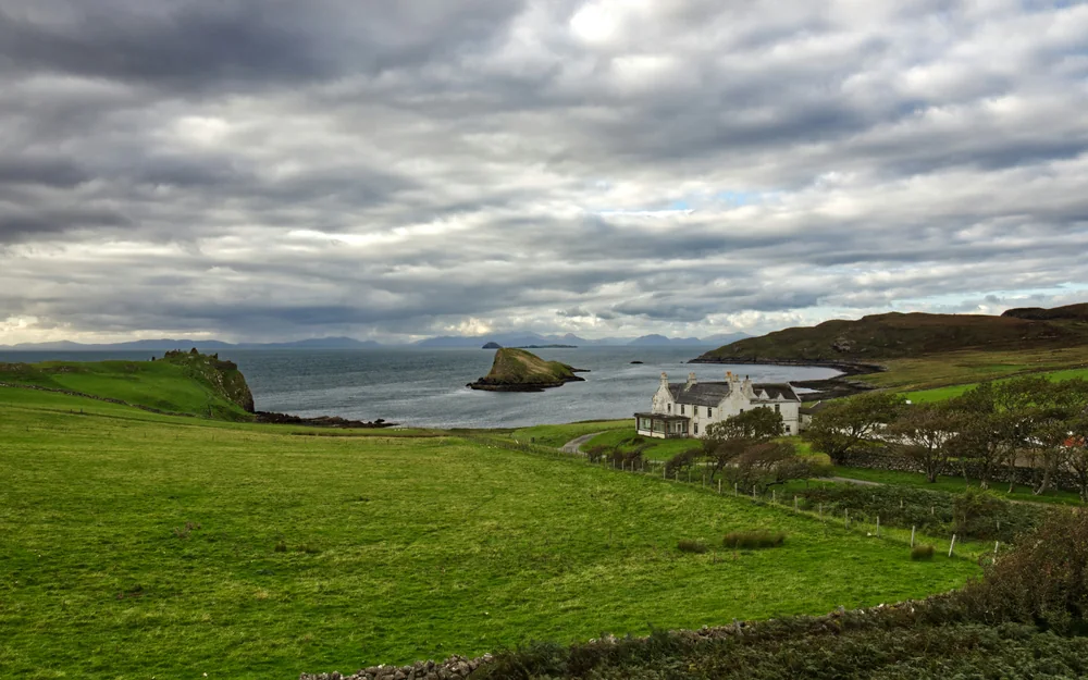 Green Highland landscape near Inverness, Scotland